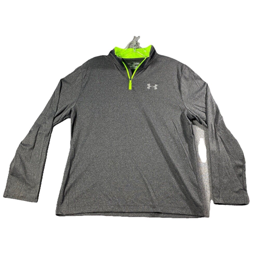 Under Armour Youth Loose XL Heatgear With 1/4 Zipper Long Sleeve Gray